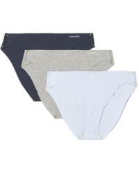 Calvin Klein - 3 Pack Mid Rise Bikini Briefs Underwear - Lyst