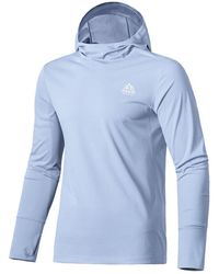 Nike - Acg Dri-fit Adv 'lava Tree' Uv Hoodie Light Blue Mesh Size Large L - Lyst