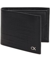 Calvin Klein - CK Must Check Trifold 10CC W/Coin Black - Lyst
