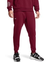 Under Armour - Rival Fleece Jogginghose Für Herren Cardinal Weiß - Lyst