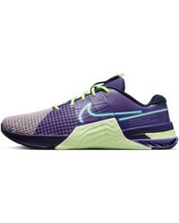 Nike - Metcon 8 Trainers Gym Fitness Workout Shoes Deep Purple/baltic Blue Dv1206-500 Uk 8 - Lyst