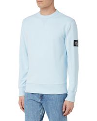 Calvin Klein - Badge Crew Neck Sweatshirts Blue - Lyst