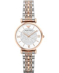 Armani - Analog Quarz Uhr mit Edelstahl Armband AR1926 - Lyst