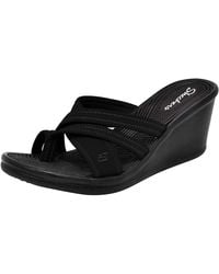 Skechers - Cali Rumblers-Beautiful People Wedge Sandal,Black,11 M US - Lyst