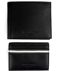 Ted Baker - Granony Glasgow Stripe Wallet And Card Holder S Black Set 273210 Black - Lyst