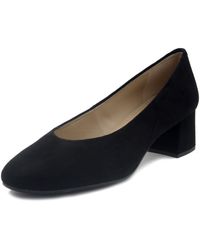 Unisa - , Shoes Decolletè In Suede Leather Black, Low Heel 4 Cm, Kolea Black - Lyst