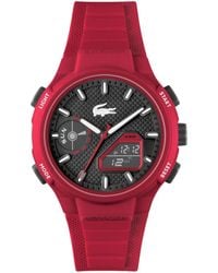 Lacoste - Digitale da uomo Collezione LC33 con cinturino in silicone Rosso - Lyst