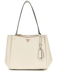 Guess - Talent Multi Comp Tote Cream White - Lyst