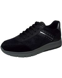 Geox - Shoes Sneakers D Callyn B In Black Suede D929gb-0pwbc-c9999 - Lyst