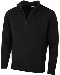 Calvin Klein - S Cotton Golf Sweater – Blackout – - Lyst