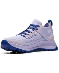 Clarks - Atl Trek Knit Waterproof Textile Shoes In Lilac Standard Fit Size 5 - Lyst