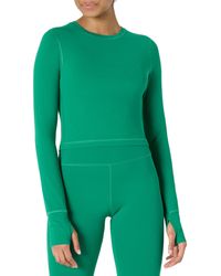 Amazon Essentials - Active Formflex Buttery Soft Long Sleeve Slim Fit Crop Layering Workout Top - Lyst