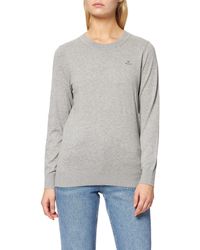 GANT - D1. Cotton Cashmere C-neck Sweater - Lyst
