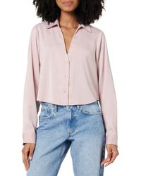 The Drop - Harlow Silky Cropped Blouse - Lyst