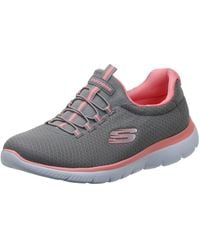 Skechers - Sport Summits Sneaker,grey/pink,10 M Us - Lyst