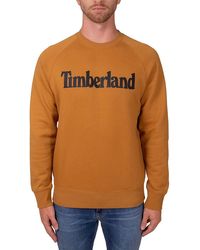Timberland - Crew Neck Sweatshirt With Logo - Lyst