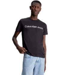 Calvin Klein - T-Shirt ches Courtes Core Institutional Logo Slim Tee Col Ras-du-Cou - Lyst
