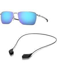 Oakley - Lot de lunettes de soleil : OO 4142 414204 jecteur en chrome satin Prizm Sap accessoire kit laisse noir brillant - Lyst