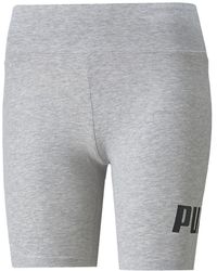 PUMA - Womens Essentials 7" Logo Legging Shorts - Lyst