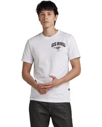 G-Star RAW - Skeleton Dog Chest Graphic Slim T-shirts - Lyst
