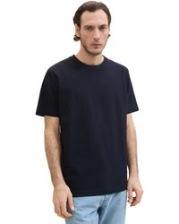 Tom Tailor - Klassisches T-Shirt mit Piqué-Struktur - Lyst