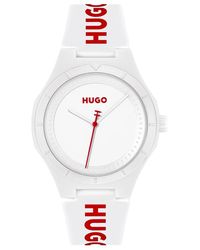 HUGO - Analog Quarzuhr für Kollektion #LIT for HIM mit Silikonarmband Silikonarmband - 1530345 - Lyst