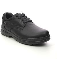 Clarks - Rockie Walk Gore-tex Leather Shoes In Black Wide Fit Size 10.5 - Lyst