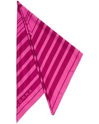 Comma, - Tuch aus Baumwoll-Seiden-Mix pink 1 - Lyst
