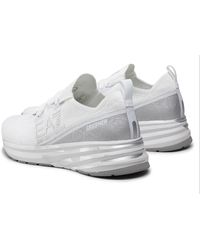 Emporio Armani - Sneaker running EA7 training mesh white/ silver unisex US22EA13 X8X095 45 1/3 - Lyst