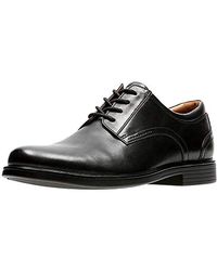 MENS CLARKS BLACK LEATHER LACE UP SMART TOE CAP FORMAL SHOES SIZE BREECH ACT