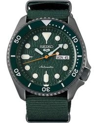 Seiko - Orologio da uomo 5 Sports SRPD77K1 acciaio verde automatico - Lyst