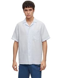 HUGO - Relaxed-fit Shirt In Pure Linen - Lyst