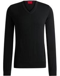 HUGO - V-Neck Sweater - Lyst