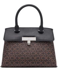 Calvin Klein Kasie Crossbody Top Handle Bag in Black | Lyst