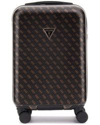 Guess - Valise Jesco 18 in 8-Wheeler Brown Logo Noir - Lyst