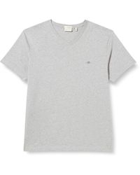 GANT - Slim Shield V-neck T-shirt T Shirt - Lyst