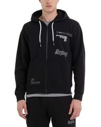 Replay - Hoodie With Zip - Lyst