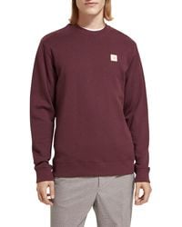 Scotch & Soda - Regular Fit Logo Badge Sweatshirt In Organic Cotton - Lyst