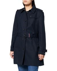 Tommy Hilfiger Heritage Single Breasted Trench Coat - Blue