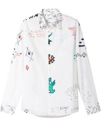 Desigual - Illustrated Shirt With Messages - Lyst