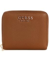 Guess - Laurel SLG Small Zip Around Wallet S Cognac - Lyst