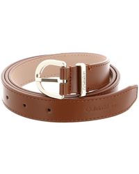 Calvin Klein - Mujer Cinturón Ck Must Metal Loop Rnd Belt 2.5 cm Cinturón de Cuero - Lyst