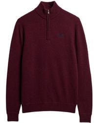 Superdry - Essential Pull tricoté brodé demi-zippé pour homme - Lyst