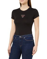 Tommy Hilfiger - T-Shirt Kurzarm Slim Essential Logo Rundhalsausschnitt - Lyst