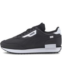 PUMA - Future Rider Contrast Lace-up Black Synthetic S Trainers 374763_02 - Lyst