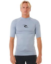 Rip Curl - Waves UPF 50 Performance Short Sleeve Rashguard Rash-Guard-Shirt - Lyst