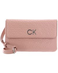 Calvin Klein - Re-Lock Dbl Crossbody Emb Mono Crossovers - Lyst