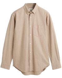 GANT - REG Flannel Melange Shirt Hemd - Lyst