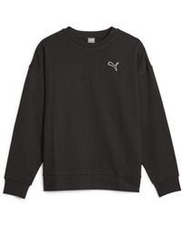 PUMA - Better Essentials Crew Sweatshirt Black - Lyst