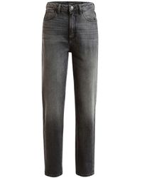 Guess - Donna Pantaloni Jeans 5 Tasche Mom Jean W2YA21D4QD2 40 Grigio Authentic Grey AUGR - Lyst